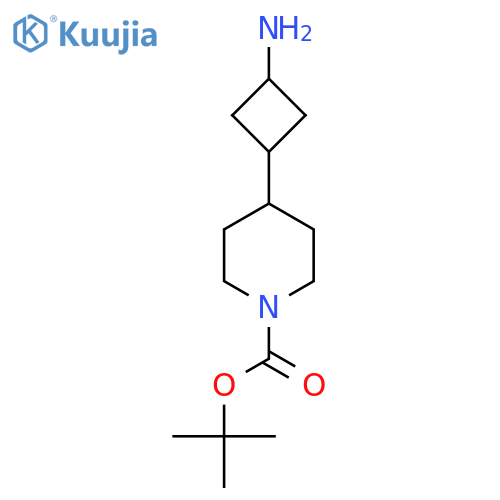 tert-butyl 4-(3-aminocyclobutyl)piperidine-1-carboxylate, Mixture of diastereomers structure