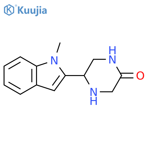 5-(1-methyl-1H-indol-2-yl)piperazin-2-one structure