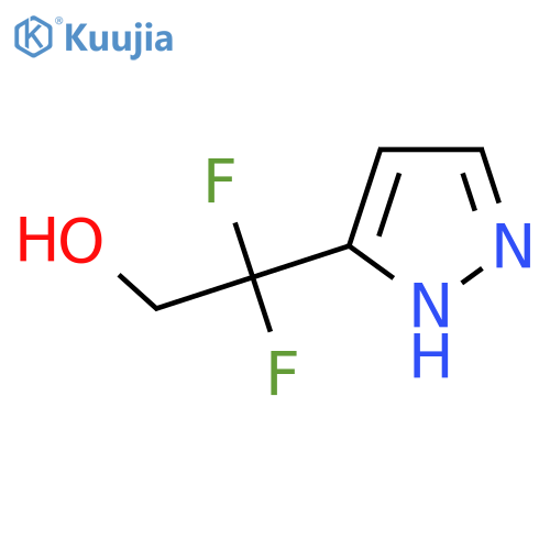 2,2-difluoro-2-(1H-pyrazol-5-yl)ethan-1-ol structure