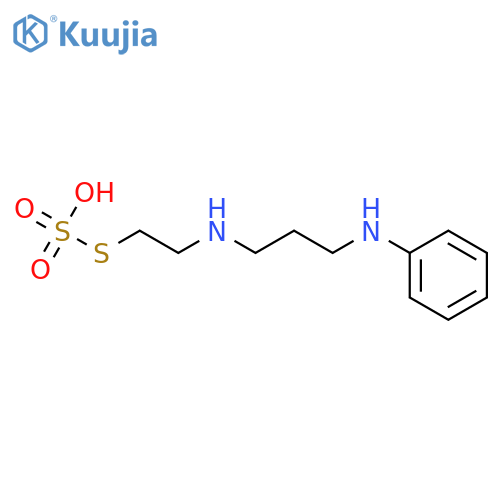 Thiosulfuric acid(H2S2O3), S-[2-[[3-(phenylamino)propyl]amino]ethyl] ester structure