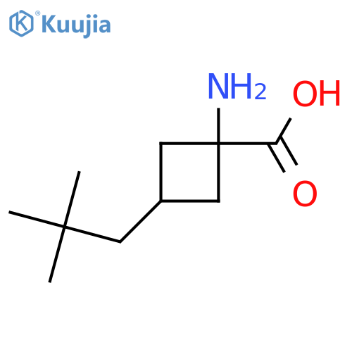1-Amino-3-(2,2-dimethylpropyl)cyclobutane-1-carboxylic acid structure