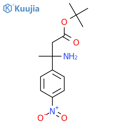 Tert-butyl 3-amino-3-(4-nitrophenyl)butanoate structure