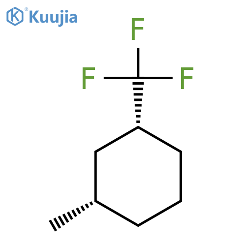 Cyclohexane, 1-methyl-3-(trifluoromethyl)-, cis- structure