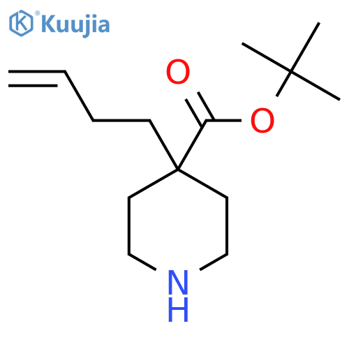 Tert-butyl 4-(but-3-en-1-yl)piperidine-4-carboxylate structure
