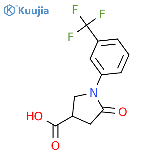5-Oxo-1-[3-(trifluoromethyl)phenyl]pyrrolidine-3-carboxylic acid structure