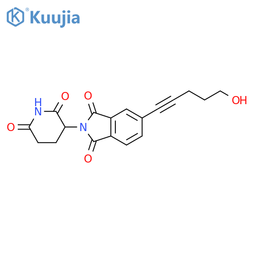 1H-Isoindole-1,3(2H)-dione, 2-(2,6-dioxo-3-piperidinyl)-5-(5-hydroxy-1-pentyn-1-yl)- structure