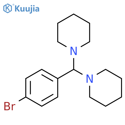 Piperidine, 1,1'-[(4-bromophenyl)methylene]bis- structure