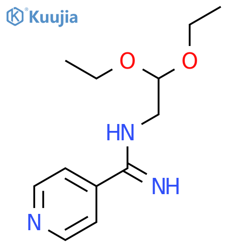 4-Pyridinecarboximidamide, N-(2,2-diethoxyethyl)- structure