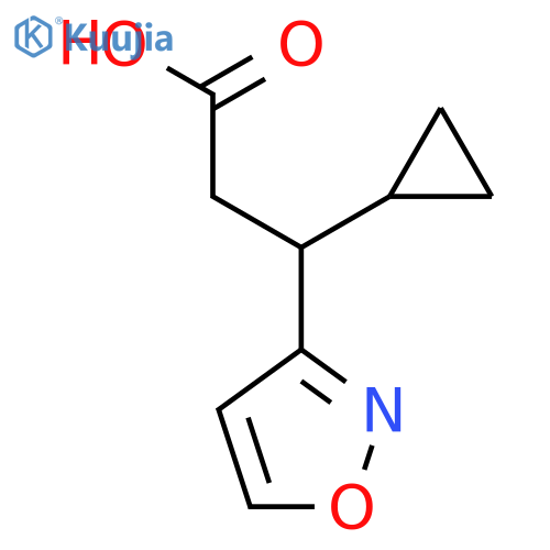 3-Cyclopropyl-3-(1,2-oxazol-3-yl)propanoic acid structure