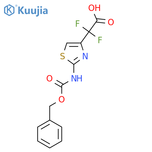2-(2-{(benzyloxy)carbonylamino}-1,3-thiazol-4-yl)-2,2-difluoroacetic acid structure