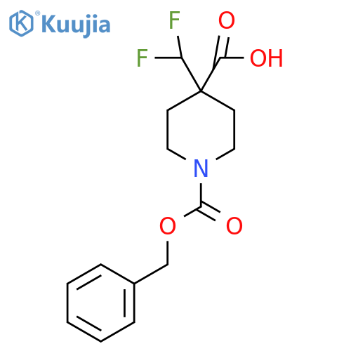 1-(benzyloxy)carbonyl-4-(difluoromethyl)piperidine-4-carboxylic acid structure