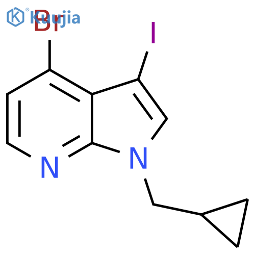 4-Bromo-1-cyclopropylmethyl-3-iodo-1H-pyrrolo2,3-bpyridine structure
