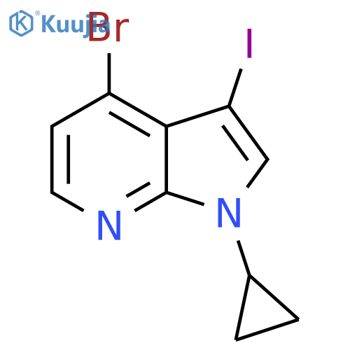 4-Bromo-1-cyclopropyl-3-iodo-1H-pyrrolo2,3-bpyridine structure