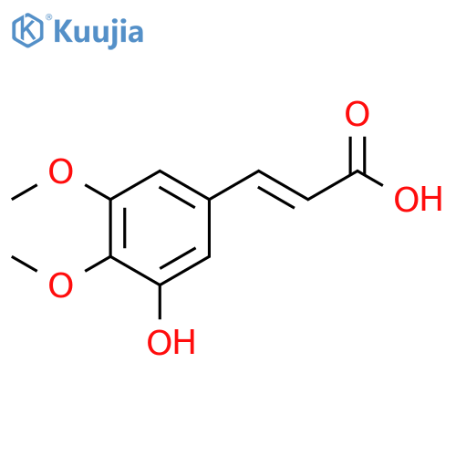 2-Propenoic acid, 3-(3-hydroxy-4,5-dimethoxyphenyl)-, (2E)- structure