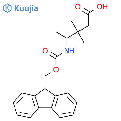 4-({[(9H-fluoren-9-yl)methoxy]carbonyl}amino)-3,3-dimethylpentanoic acid structure