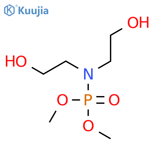 Phosphoramidic acid, bis(2-hydroxyethyl)-, dimethyl ester structure