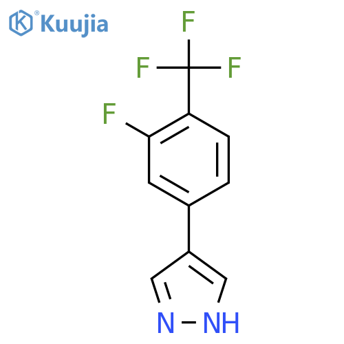 4-3-fluoro-4-(trifluoromethyl)phenyl-1H-pyrazole structure