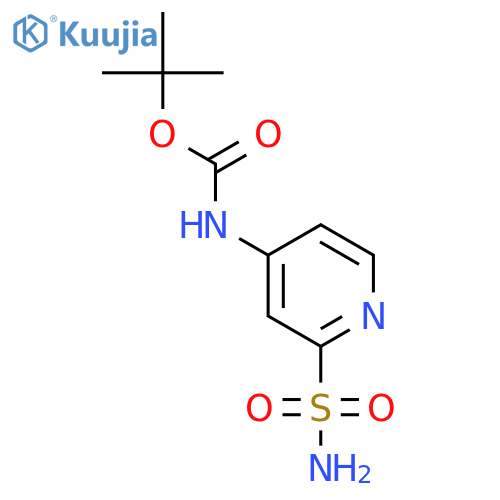 tert-butyl N-(2-sulfamoylpyridin-4-yl)carbamate structure