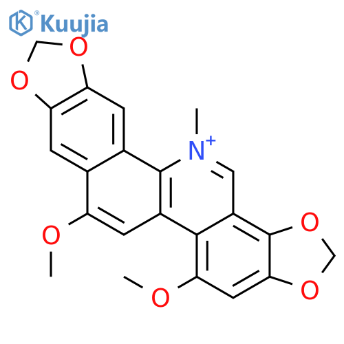 [1,3]Benzodioxolo[5,6-c]-1,3-dioxolo[4,5-i]phenanthridinium,5,7-dimethoxy-13-methyl- structure