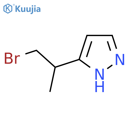 5-(1-bromopropan-2-yl)-1H-pyrazole structure