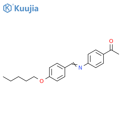 Ethanone, 1-[4-[[[4-(pentyloxy)phenyl]methylene]amino]phenyl]- structure