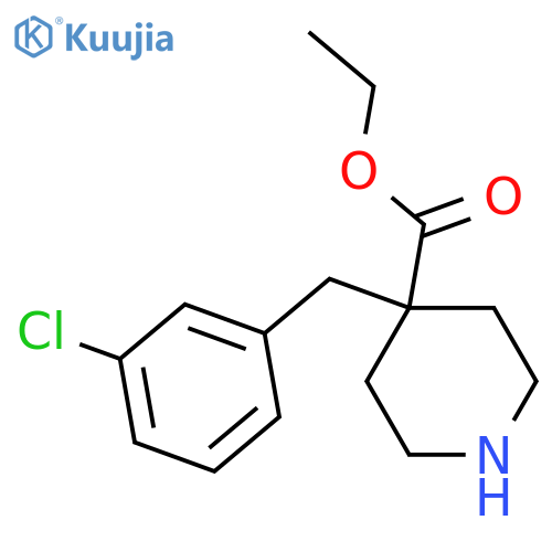 ethyl 4-(3-chlorophenyl)methylpiperidine-4-carboxylate structure