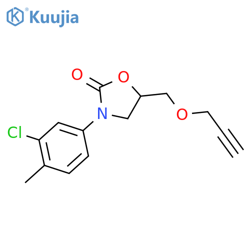 2-Oxazolidinone,3-(3-chloro-4-methylphenyl)-5-[(2-propyn-1-yloxy)methyl]- structure
