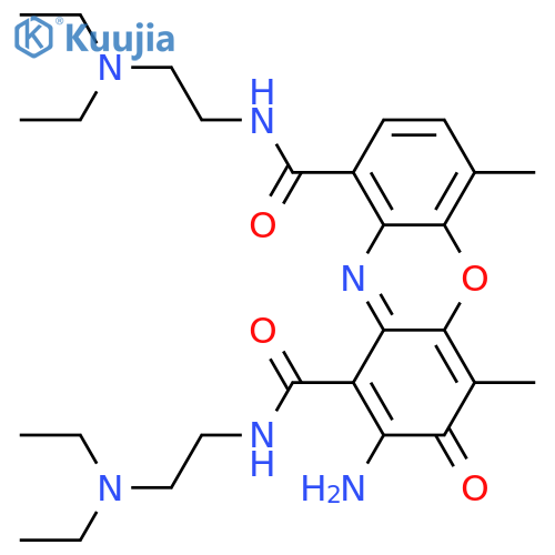 3H-Phenoxazine-1,9-dicarboxamide,2-amino-N1,N9-bis[2-(diethylamino)ethyl]-4,6-dimethyl-3-oxo- structure