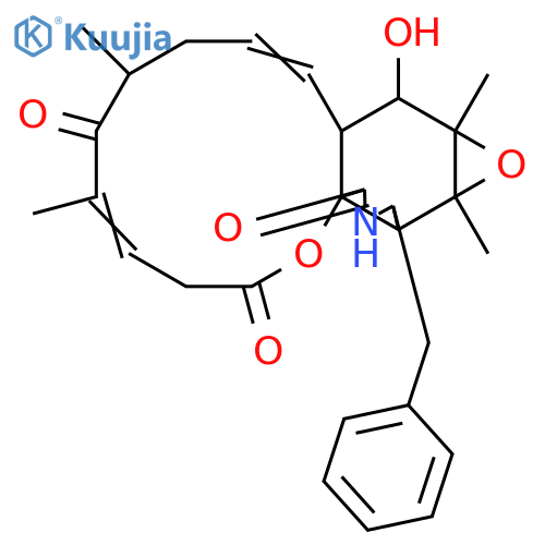Cytochalasin Z7; Δ5, Δ18-Isomer(18E-), 5R,6S-epoxide, 17-ketone structure