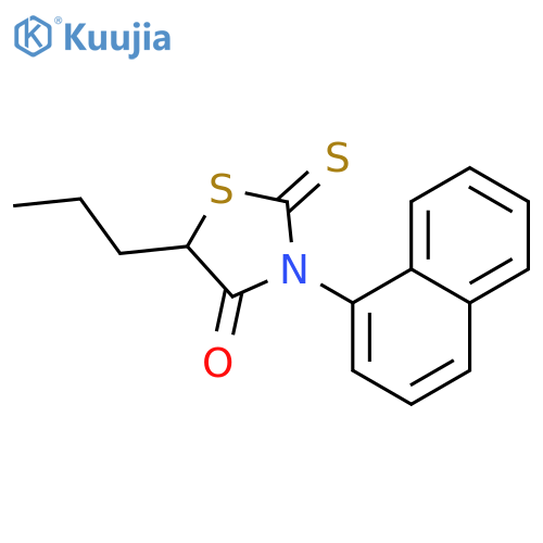 4-Thiazolidinone,3-(1-naphthalenyl)-5-propyl-2-thioxo- structure