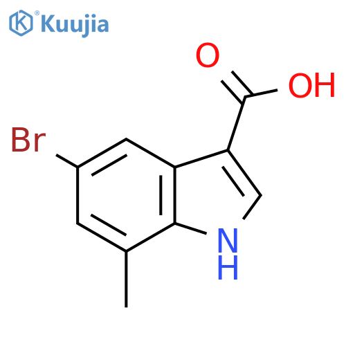 5-Bromo-7-methyl-1H-indole-3-carboxylic acid structure