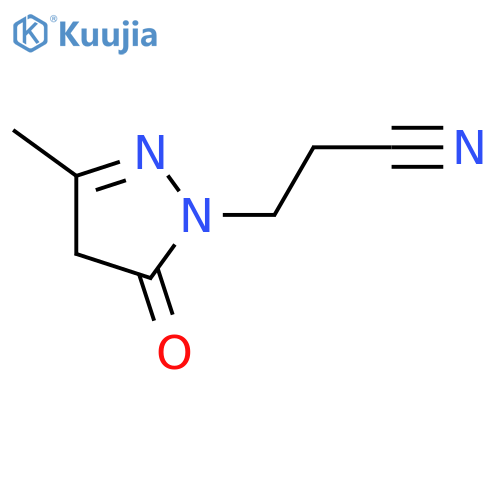 3-(3-Methyl-5-oxo-4,5-dihydro-1H-pyrazol-1-yl)propanenitrile structure