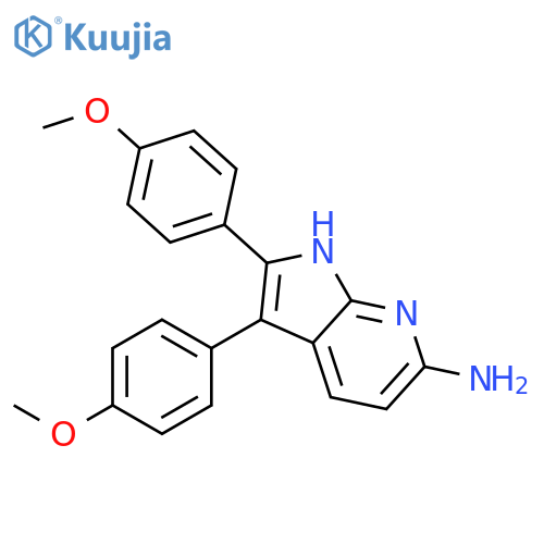 2,3-Bis(4-methoxyphenyl)-1H-pyrrolo[2,3-B]pyridin-6-amine structure