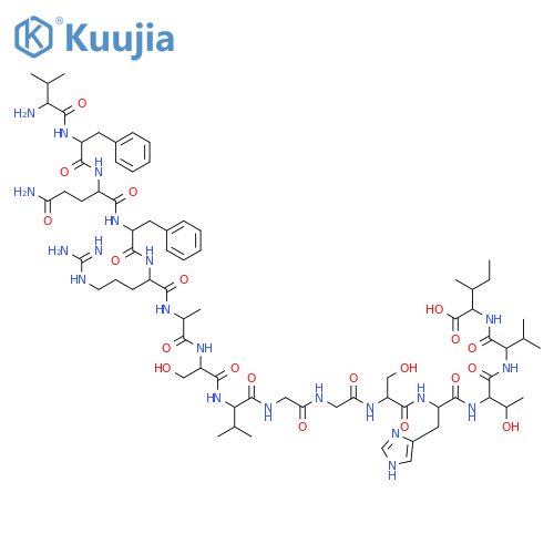 L-Isoleucine,L-valyl-L-phenylalanyl-L-glutaminyl-L-phenylalanyl-L-arginyl-L-alanyl-L-seryl-L-valylglycylglycyl-L-seryl-L-histidyl-L-threonyl-L-valyl- structure