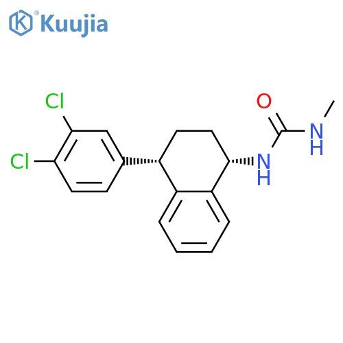 Urea, N-[(1R,4R)-4-(3,4-dichlorophenyl)-1,2,3,4-tetrahydro-1-naphthalenyl]-N′-methyl-, rel- structure