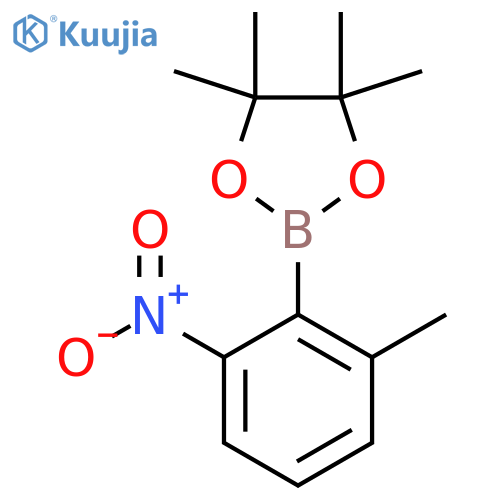 4,4,5,5-Tetramethyl-2-(2-methyl-6-nitrophenyl)-1,3,2-dioxaborolane structure