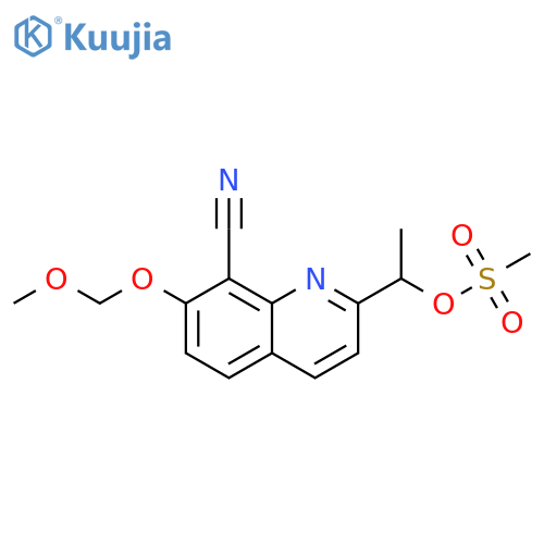 7-(Methoxymethoxy)-2-[1-[(methylsulfonyl)oxy]ethyl]-8-quinolinecarbonitrile structure