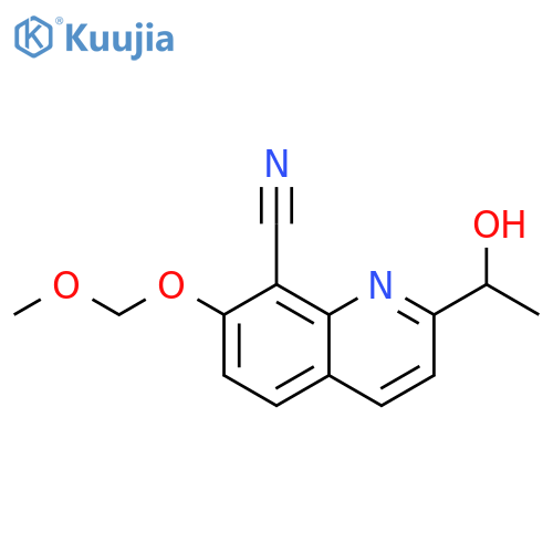 2-(1-Hydroxyethyl)-7-(methoxymethoxy)-8-quinolinecarbonitrile structure