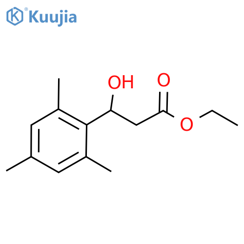 Ethyl 3-hydroxy-3-mesitylpropanoate structure