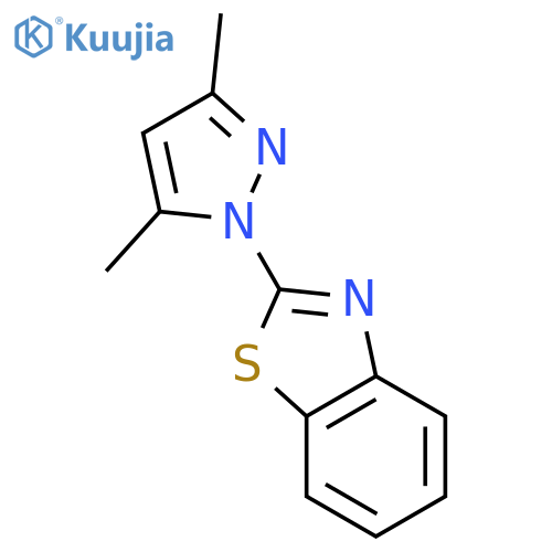 Benzothiazole,2-(3,5-dimethyl-1H-pyrazol-1-yl)- structure