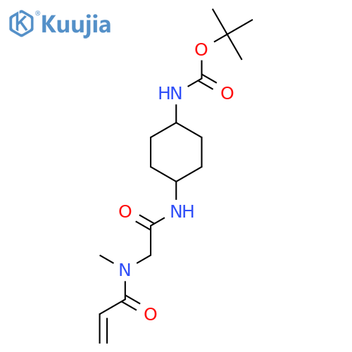 tert-butyl N-(1s,4s)-4-2-(N-methylprop-2-enamido)acetamidocyclohexylcarbamate structure