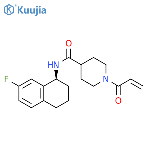 N-[(1S)-7-Fluoro-1,2,3,4-tetrahydro-1-naphthalenyl]-1-(1-oxo-2-propen-1-yl)-4-piperidinecarboxamide structure