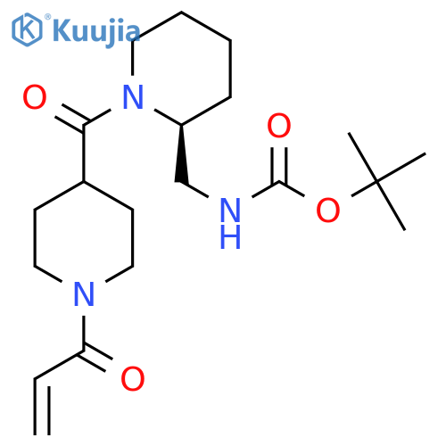 Tert-butyl N-[[(2S)-1-(1-prop-2-enoylpiperidine-4-carbonyl)piperidin-2-yl]methyl]carbamate structure