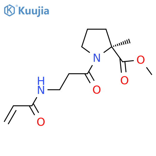methyl (2S)-2-methyl-1-3-(prop-2-enamido)propanoylpyrrolidine-2-carboxylate structure