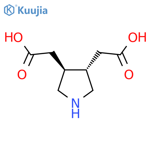 rac-2-[(3R,4R)-4-(carboxymethyl)pyrrolidin-3-yl]acetic acid structure