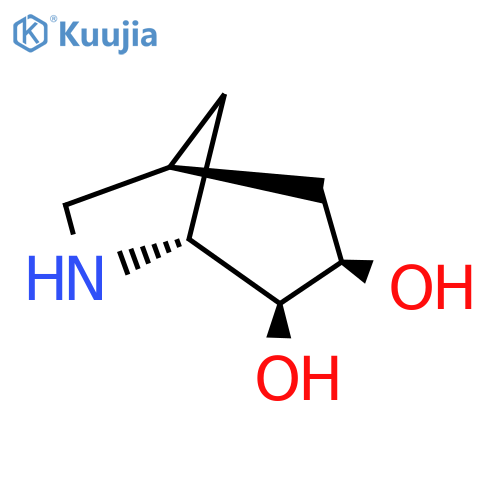 rac-(1R,3S,4R,5S)-6-azabicyclo[3.2.1]octane-3,4-diol structure