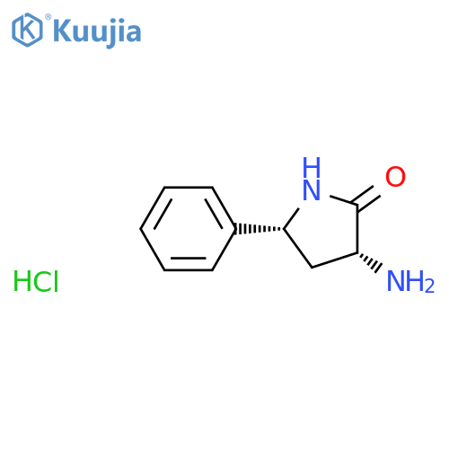 (3R,5R)-3-Amino-5-phenylpyrrolidin-2-one;hydrochloride structure