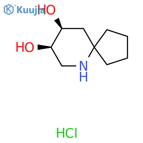 (8R,9S)-6-Azaspiro[4.5]decane-8,9-diol;hydrochloride structure