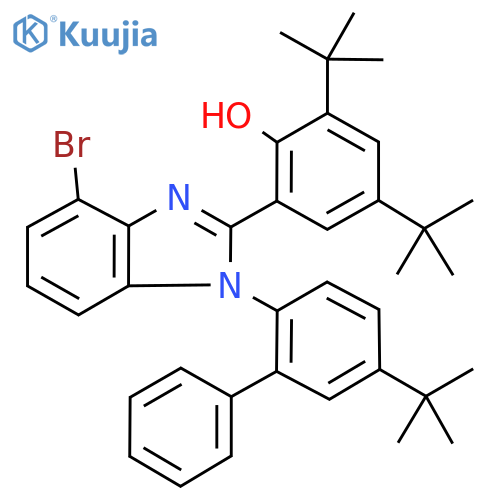2-(4-Bromo-1-(5-(tert-butyl)-[1,1'-biphenyl]-2-yl)-1H-benzo[d]imidazol-2-yl)-4,6-di-tert-butylphenol structure