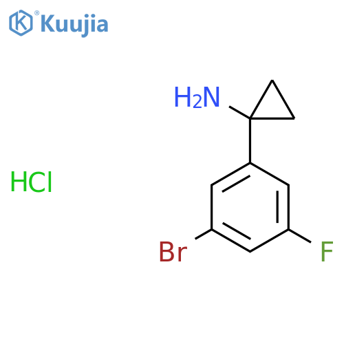 1-(3-Bromo-5-fluorophenyl)cyclopropanamine hydrochloride structure